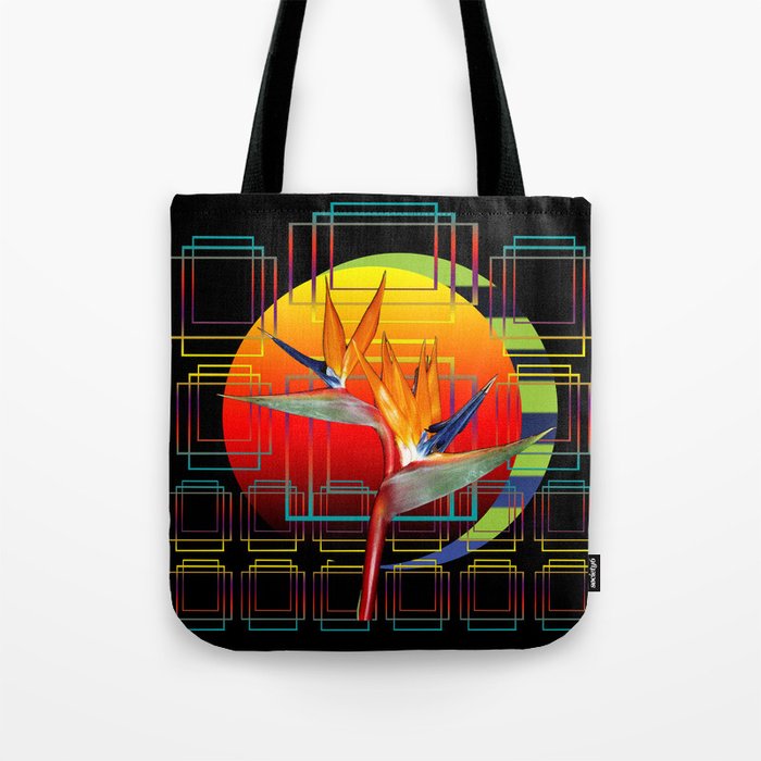Bird of Paradise flower by sunset Tote Bag