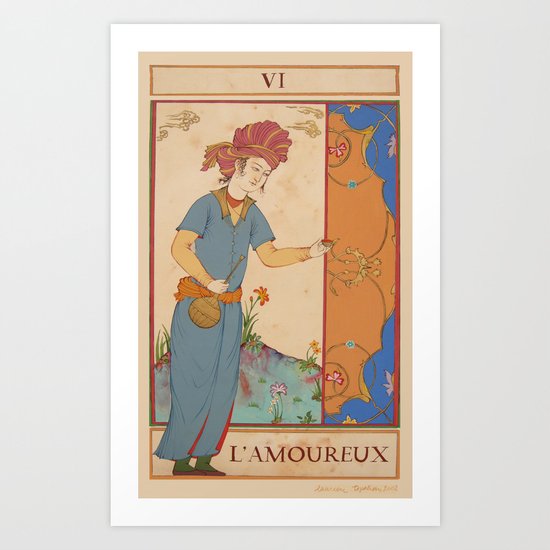 Tarot Card L Amoureux Lovers Art Print By Laureentopalianbensaid