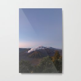 Sunrise and blue sky at vulcano Mount Bromo, East Java, Indonesia | Travel Fine Art Photography | Metal Print