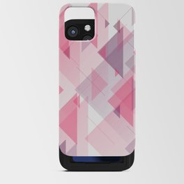 Abstract Pink Triangles iPhone Card Case