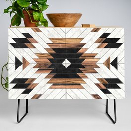 Urban Tribal Pattern No.5 - Aztec - Concrete and Wood Credenza
