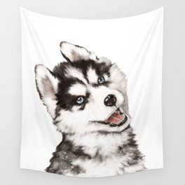 Baby Husky Wall Tapestry