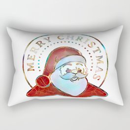 Merry Christmas from Santa Claus - artistic illustration artwork Rectangular Pillow
