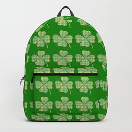 plaid shamrocks clover Backpack