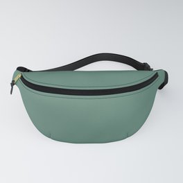 Dark Green Gray Solid Color Pantone Frosty Spruce 18-5622 TCX Shades of Blue-green Hues Fanny Pack
