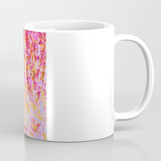 ROMANTIC DAYS - Lovely Sweet Romance, Valentine's Day Sweetheart Pink Red Abstract Acrylic Painting Mug