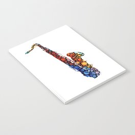 Colorful Saxophone Art Sax Music Notebook