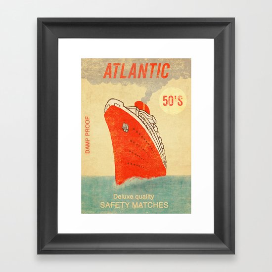 Atlantic Safety Matches Framed Art Print