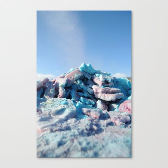 Having Fun in the Winter - Colored Snow #1 #art #society6 Canvas Print