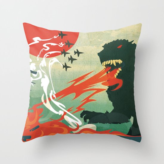Tokyo or Bust Throw Pillow
