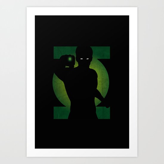 SuperHeroes Shadows : Green Lantern Art Print