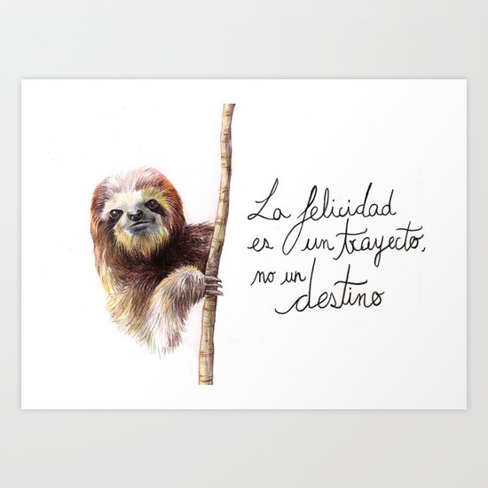 Paresseux Art Print