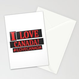 Cute Expression Design "#ILOVECANADA". Buy Now Stationery Card