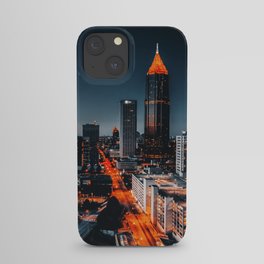 Skyline - Neon Lights, Atlanta iPhone Case
