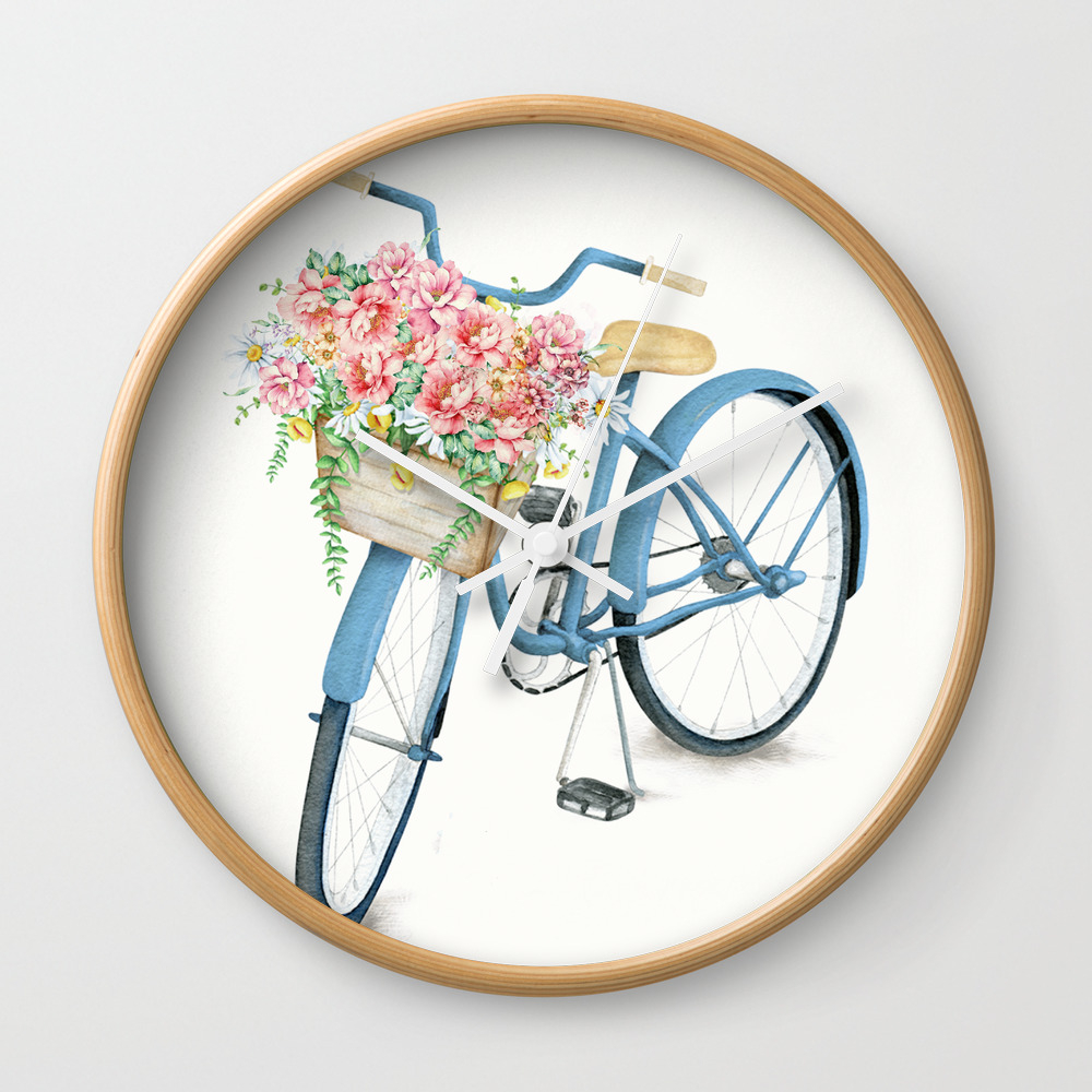 blue bike basket