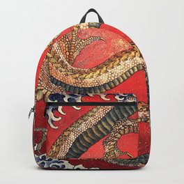 Dragon by Hokusai Backpack