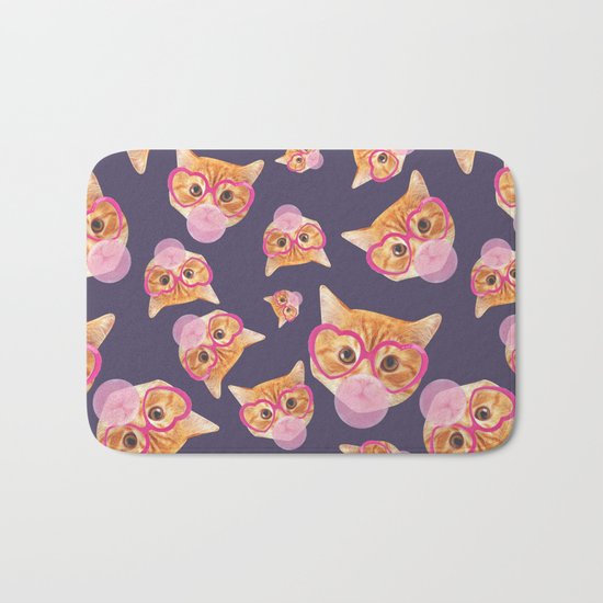 Bubblegum Cat Bath Mat