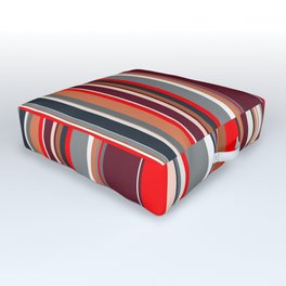 Barcode Color Theory: Black Widow Inspired - White Suit   Outdoor Floor Cushion