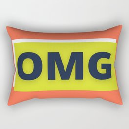 OMG Orange Neon Rectangular Pillow