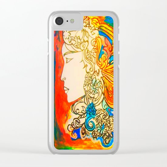 Etched in Lace Clear iPhone Case