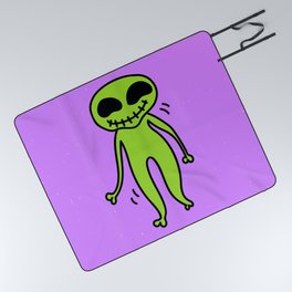 Cheerful Alien Picnic Blanket