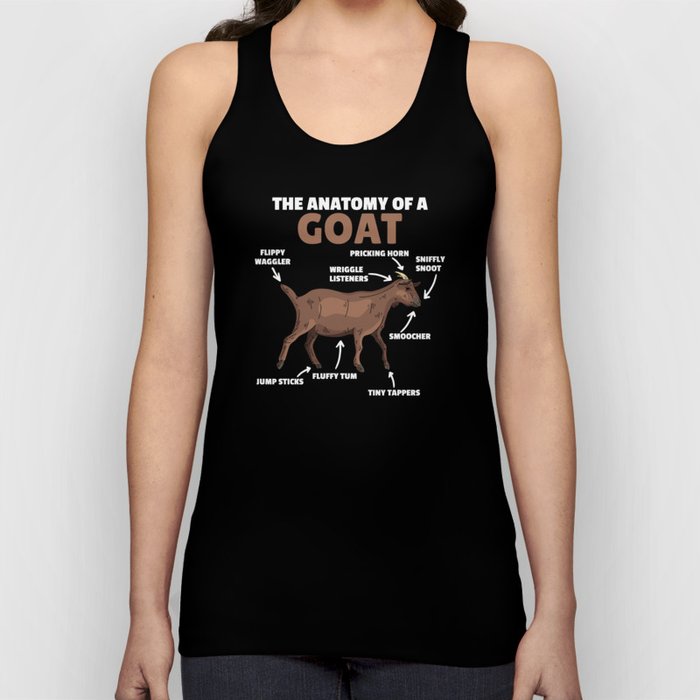 Anatomy Of A Goat Cute Goats Explanation Tank Top