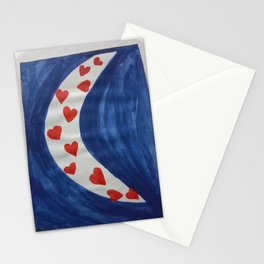 Heart's in moon Stationery Cards