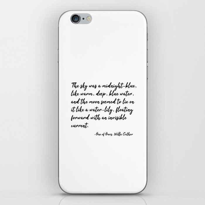 The sky was a midnight-blue - Willa Cather iPhone Skin