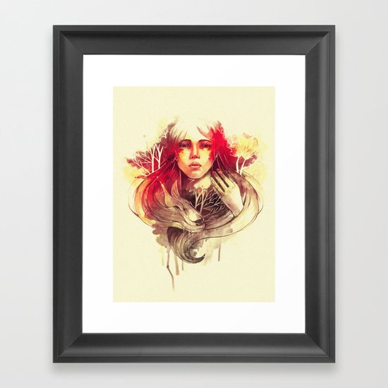 Purity In Red Framed Art Print