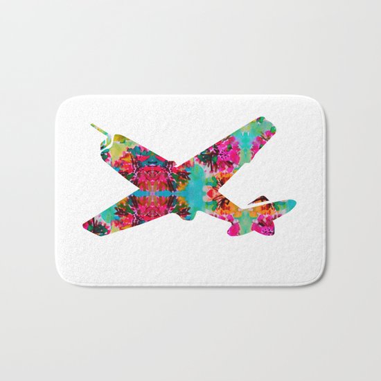 avion fleur 5 Bath Mat