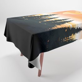Pine Forest Sunset 1 Tablecloth