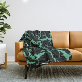 Cracked Space Lava - Mint Throw Blanket