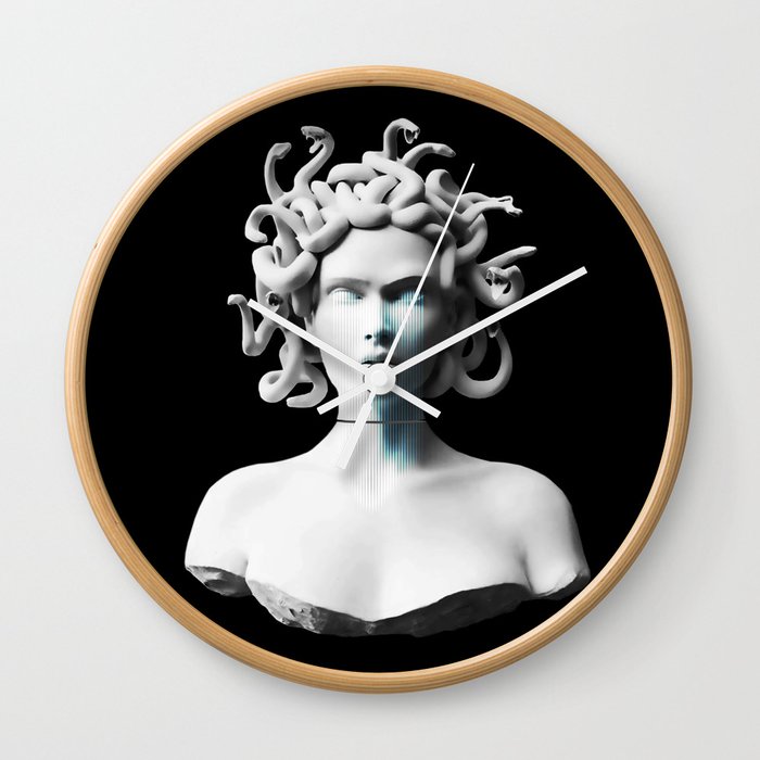 Deconstructed Medusa Wall Clock by Underdott. Society6
