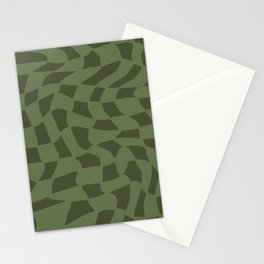 Checkers Gone Wild - Green Stationery Card