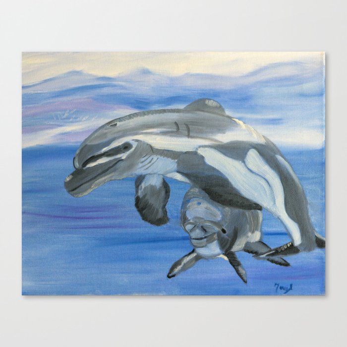 Sublime Dolphins Canvas Print