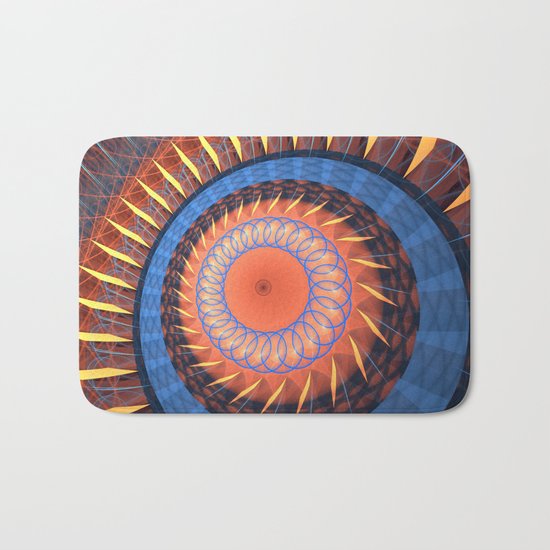 Modern textured geometric abstract Bath Mat