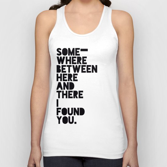 Here & There Unisex Tank Top