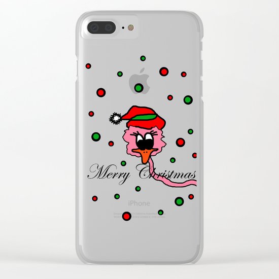 Christmas Pink Duck | The Duck that he thought it was swans Clear iPhone Case