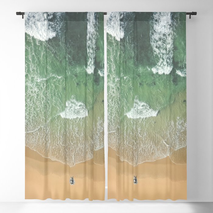 Aerial Beach View Blackout Curtain