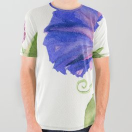 Morning Glory Bloom All Over Graphic Tee