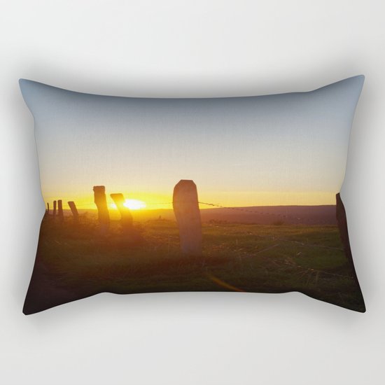Walk in the evening Rectangular Pillow
