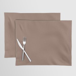 BEAVER color. Brown solid color Placemat