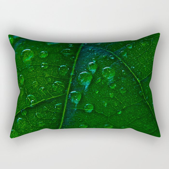 Green Bubbles Rectangular Pillow