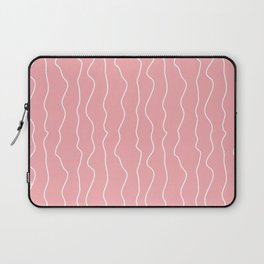 pink and white line pattern Laptop Sleeve