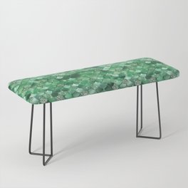 Green Mermaid Pattern Glam Bench