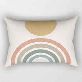 Mid-Century Modern Rainbow Rectangular Pillow
