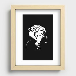 Girl in Coat Recessed Framed Print