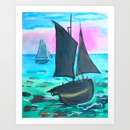 Lets go sailing Art Print