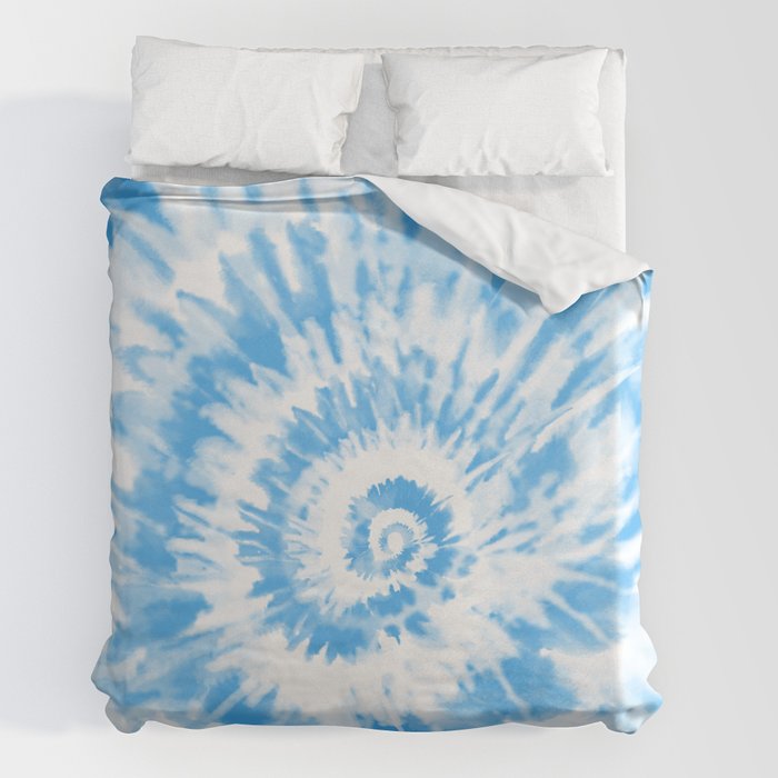 Light Ocean Blue Tie Dye Duvet Cover By Chinhairdesigns Society6