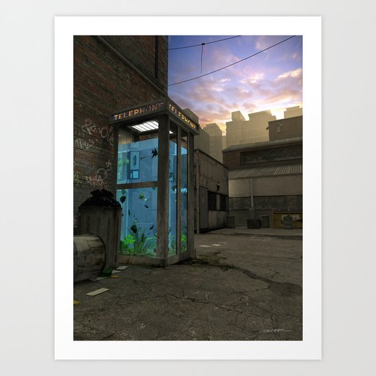 Phone Booth Art Print